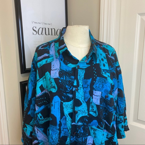 Vintage Montello XL Button up flowy shirt. - Picture 4 of 11